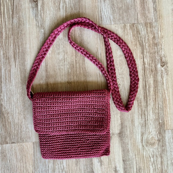 The Sak Handbags - The Sak Mini Crossbody Bag Berry Pink Excellent